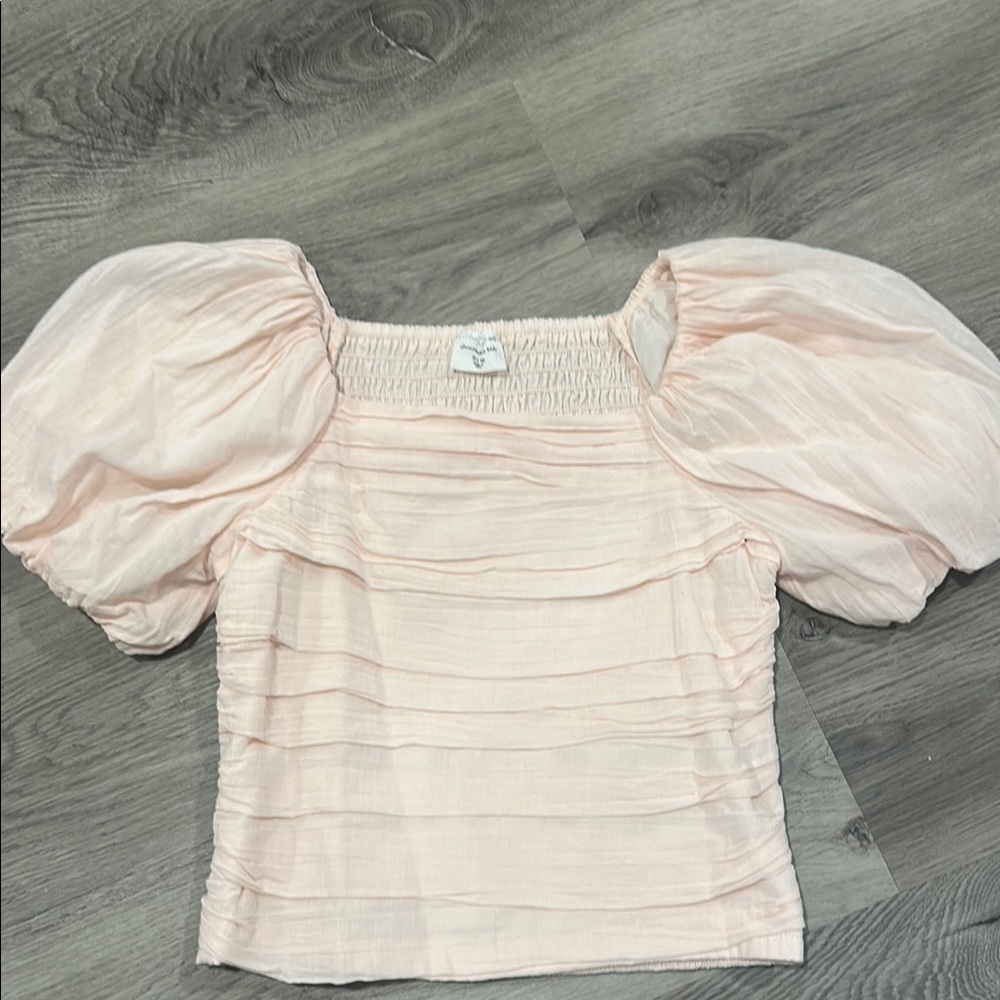 Elegant Pink Puff Sleeve Top